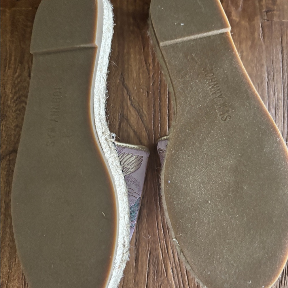 Johnny Was Pink Embroidered Crane Slide Sandals - Picture 4 of 8